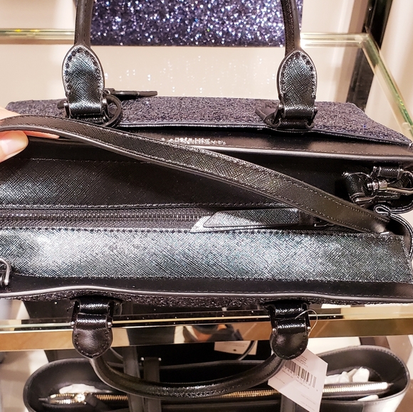 KATE SPADE MEDIUM CAMERON GLITTER SATCHEL - Picture 5 of 6